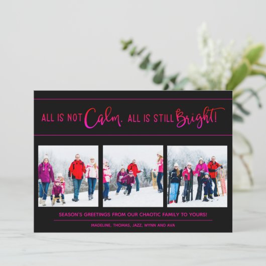 3枚おもしろいの写真はすべて穏やかなピンクの黒ではない シーズンカード (スタンド正面)