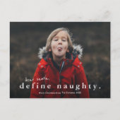 3枚のおもしろい写真いけなのクリスマスを定義 シーズンポストカード (正面)