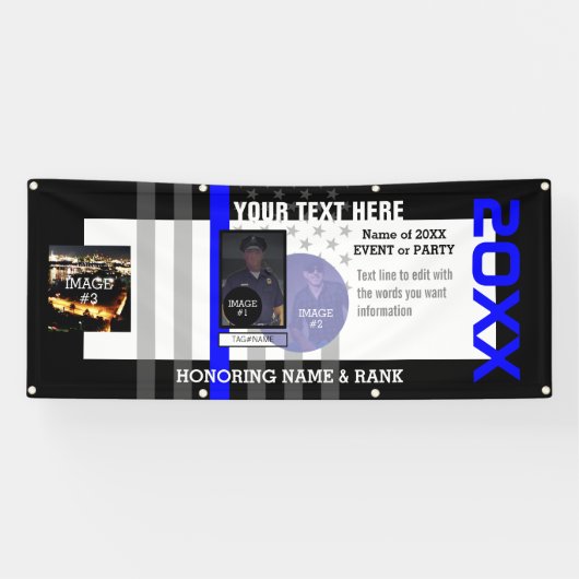 3枚のイメージと6行の文字 横断幕 (横)