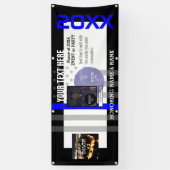 3枚のイメージと6行の文字 横断幕 (縦)