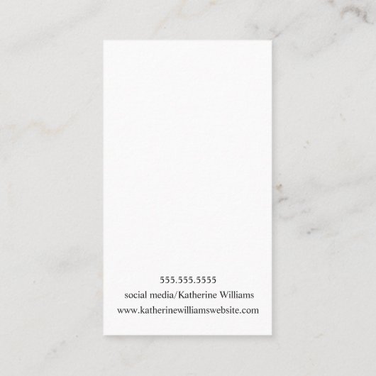 3枚のイヤリングディスプレイカード |ひまわりフローラ 名刺 (裏面)