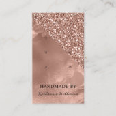 3枚のイヤリングディスプレイカード |バラ金ゴールドとグリッター 名刺 (正面)