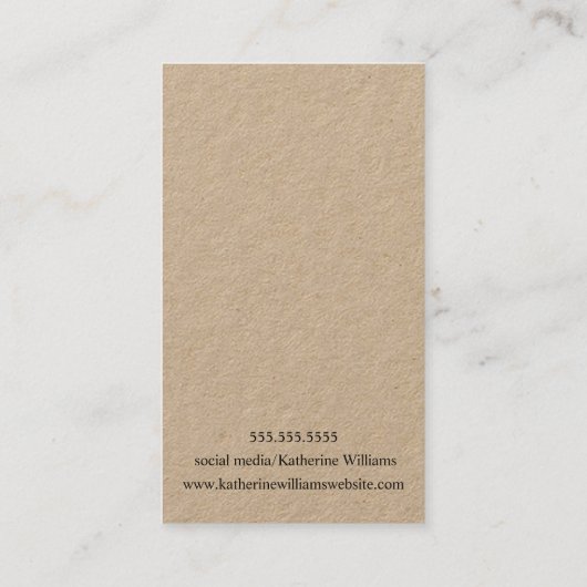 3枚のイヤリングディスプレイカード |ワイルドフラワーフローラ 名刺 (裏面)