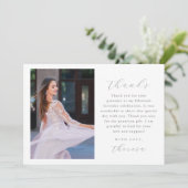 3枚のエレガント写真キンセアニェラありがとう 招待状 (スタンド正面)