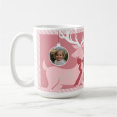 3枚のエレガント写真クリスマス コーヒーマグカップ (左)