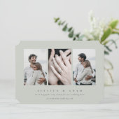 3枚のエレガント写真ミニマル婚約の発表 (スタンド正面)