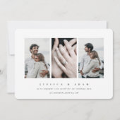 3枚のエレガント写真ミニマル婚約の発表 (正面)