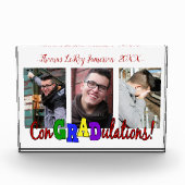 3枚のカラフル写真「ConGRADrulations」フォトブロック フォトブロック (正面)