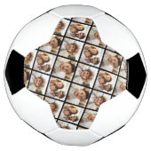 3枚のコラージュ – 千鳥模様 – 黒 サッカーボール (回転)