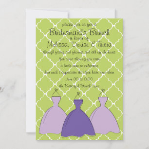 3枚のドレスのスケッチ 招待状