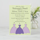 3枚のドレスのスケッチ 招待状 (スタンド正面)