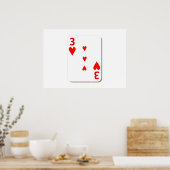 3枚のハート遊のカード ポスター (キッチン)