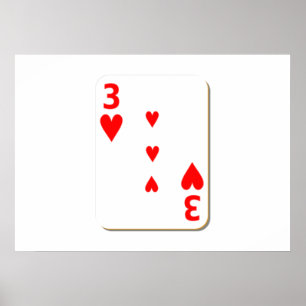 3枚のハート遊のカード ポスター