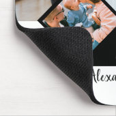 3枚のパーソナライズされたコラージュ家族モノグラム マウスパッド (コーナー)