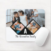 3枚のパーソナライズされたコラージュ家族モノグラム マウスパッド (マウス)