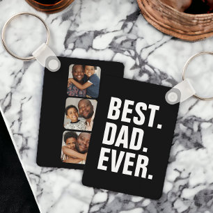 3枚のパーソナライズされた写真と文字 キーホルダー