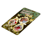 3枚のパーソナライズされた写真オーナメント- マグネット (左側)