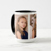 3枚のパーソナライズされた写真コラージュ マグカップ (正面左)