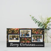 3枚のフォトクリスマスライトカード シーズンカード (スタンド正面)