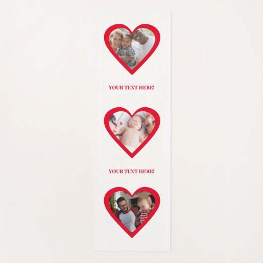 3枚のフォトコラージュと文字ヨガマットを作成 ヨガマット (正面)