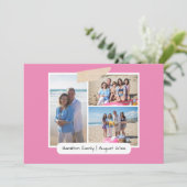 3枚のフォトコラージュのカードを作成パーソナライズされたする 招待状 (スタンド正面)