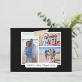 3枚のフォトコラージュのカードを作成パーソナライズされたする 招待状 (スタンド正面)