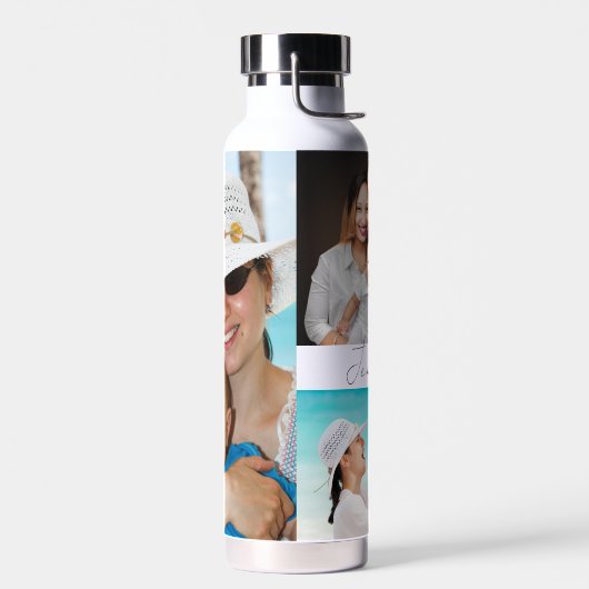 3枚のフォトコラージュ ウォーターボトル (左面)