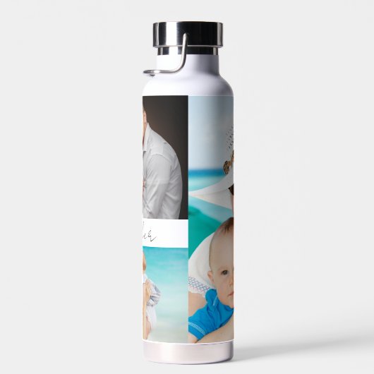 3枚のフォトコラージュ ウォーターボトル (右面)