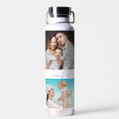 3枚のフォトコラージュ ウォーターボトル (背面)