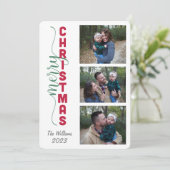 3枚のフォトシンプルクリスマスカード シーズンカード (スタンド正面)