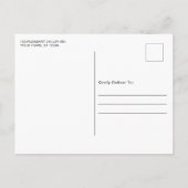 3枚のフォトビーチ婚約発表葉書 案内ポストカード (裏面)