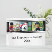 3枚のフォトフィルムストリッパーソナライズされたプ写真 招待状 (スタンド正面)