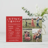 3枚のフォトモダン12おもしろい日コロナレッド シーズンカード (スタンド正面)