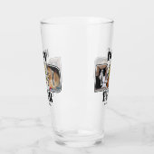 3枚のフォト最高のパパエバー名前をカスタムするガラス タンブラーグラス (左)