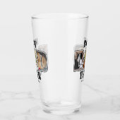 3枚のフォト最高のパパエバー名前をカスタムするガラス タンブラーグラス (右)