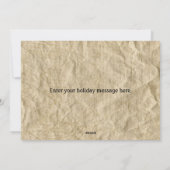 3枚のフォト素朴出生クリスマスカード シーズンカード (裏面)