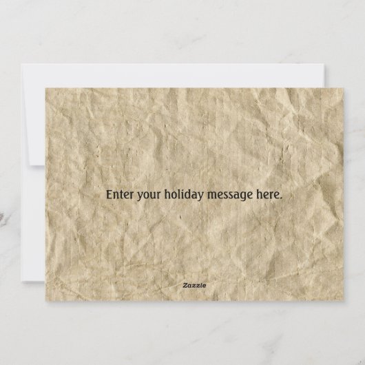 3枚のフォト素朴出生クリスマスカード シーズンカード (裏面)