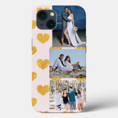 3枚のフォト金ゴールドハートCase-Mate iPhoneケース Case-Mate iPhoneケース (裏面)