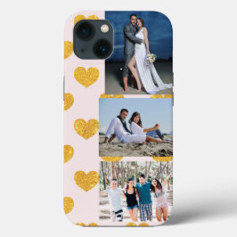3枚のフォト金ゴールドハートCase-Mate iPhoneケース iPhone 13ケース