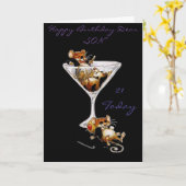 3枚のブライン飲ドネズミSON 21/18誕生日カード カード (黄色い花)