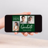 3枚のモダンフォトスはっきりしたクリプト（緑） 案内状