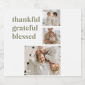 3枚のモダン写真をコラージュ | サンクスギビング ビールラベル (シングルラベル)