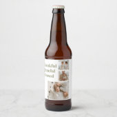 3枚のモダン写真をコラージュ | サンクスギビング ビールラベル (正面)