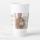 3枚のモダン写真をコラージュ | Happy Thanksgiving カフェラテマグ (正面)