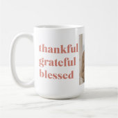 3枚のモダン写真をコラージュ | Happy Thanksgiving コーヒーマグカップ (左)