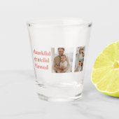3枚のモダン写真をコラージュ | Happy Thanksgiving ショットグラス (正面)