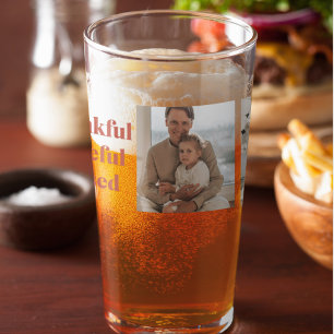 3枚のモダン写真をコラージュ   Happy Thanksgiving タンブラーグラス
