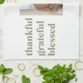 3枚のモダン写真をコラージュ | Happy Thanksgiving Ki キッチンタオル (折り畳み)