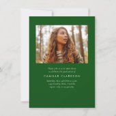 3枚のモダン写真エレガントの卒業の予算 招待状 (裏面)