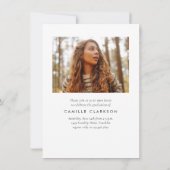 3枚のモダン写真エレガントの卒業の予算 招待状 (裏面)